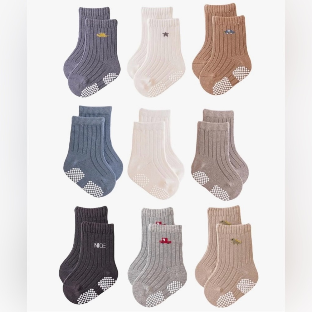 Amazon | Baby/Toddler Crew Socks 9-Pack